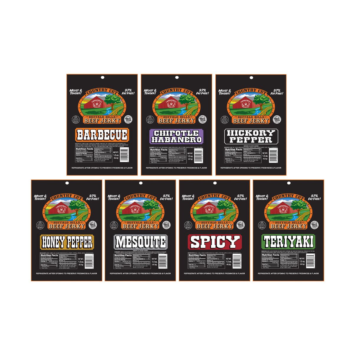 Caja de Regalo Herramientas Buffalo Bills con 25 Piezas de Muestras de Cecina y Palitos de Res (llena con 25 paquetes surtidos) - Imagen 4