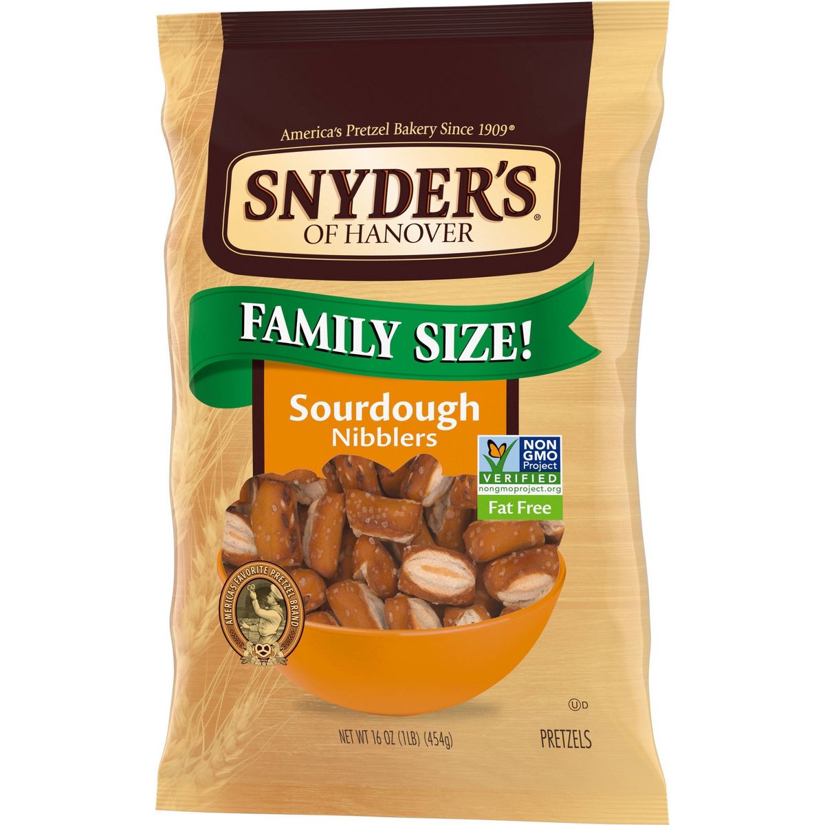 Snyder's of Hanover Pretzels Sourdough Nibblers Tamaño Familiar - 16 oz - Imagen 9