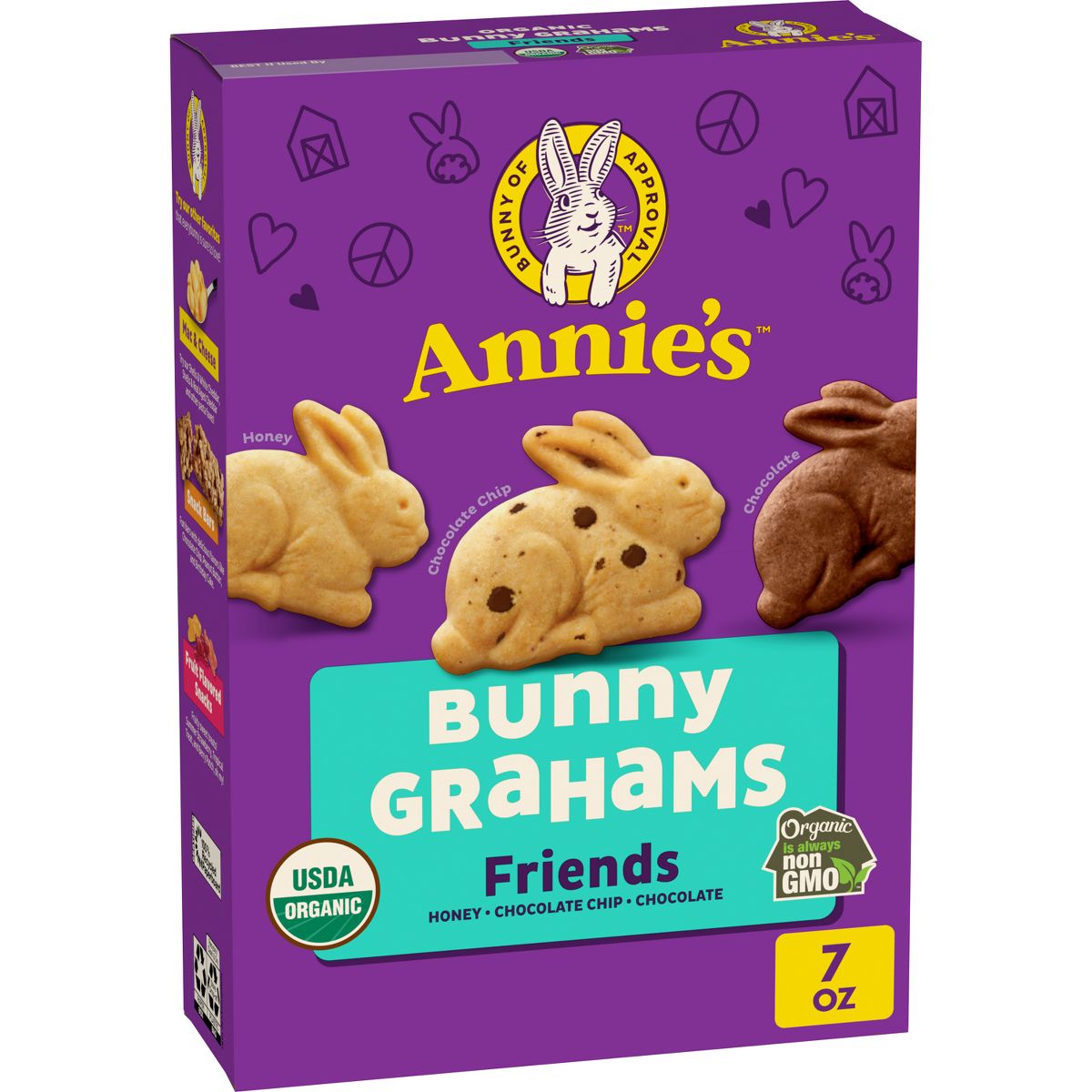 Annie's Organic Friends Bunny Grahams Galletas Horneadas con Chispas de Chocolate y Miel - 7 oz - Imagen 2