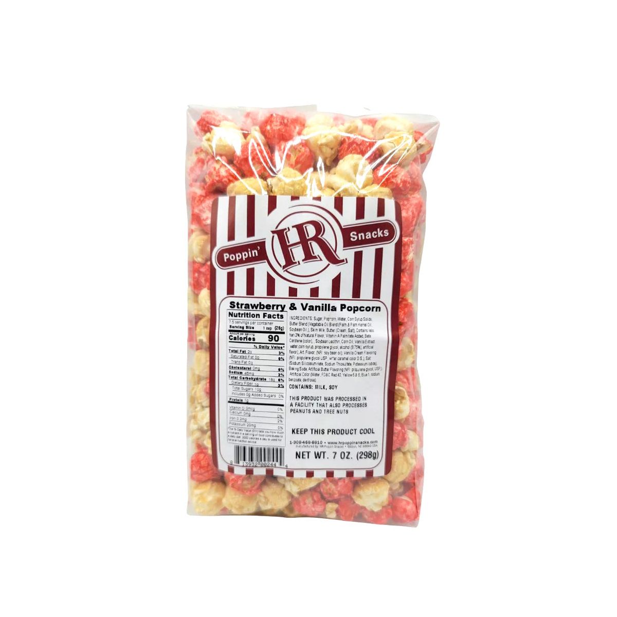 HR Poppin' Snacks 7 oz Palomitas de Fresa y Vainilla - Paquete de 2 - Imagen 3