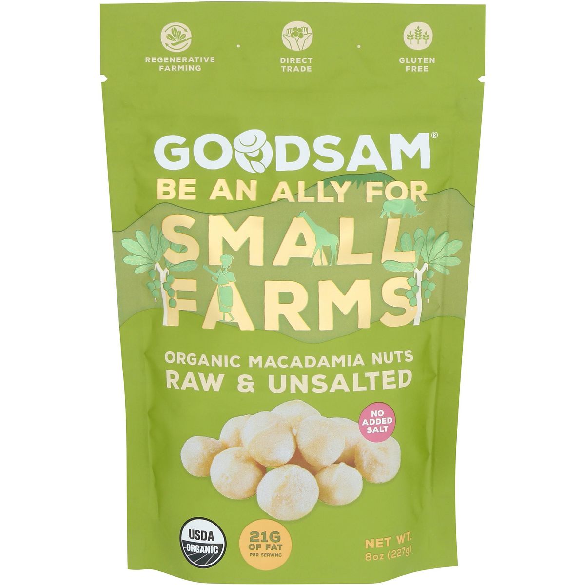 Goodsam Nuts Macadamia Natural - Paquete de 12 - 8 OZ - Imagen 3