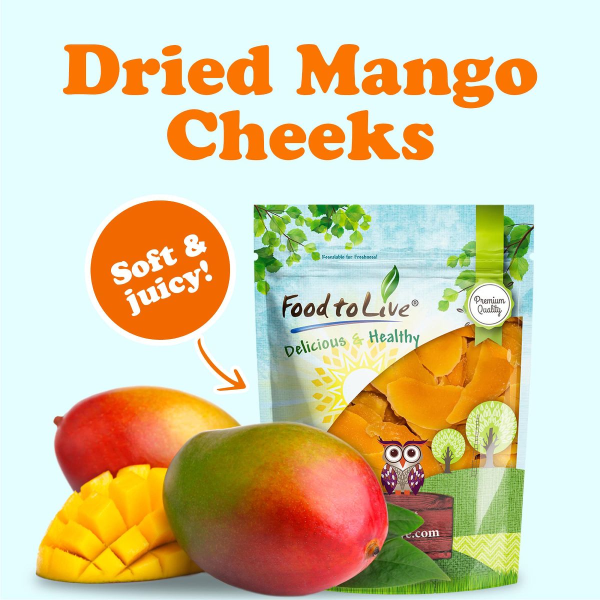 Mangos Secos Tipo Cachete - por Food To Live - Imagen 4