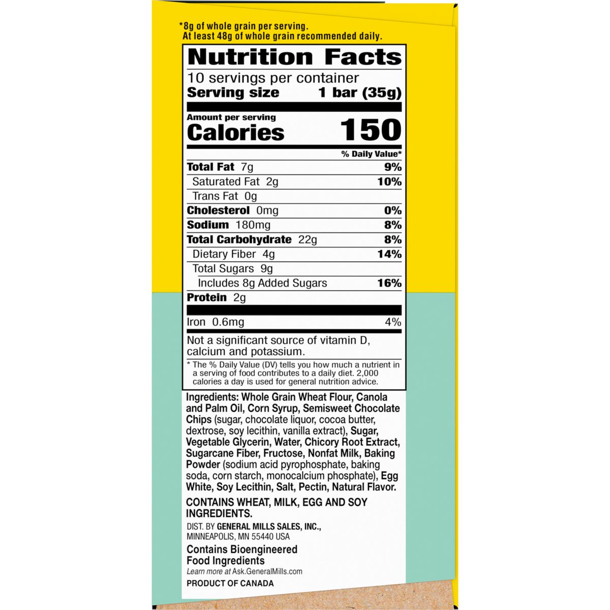 Barra de Muffin Chip Nature Valley - 10ct - Imagen 7