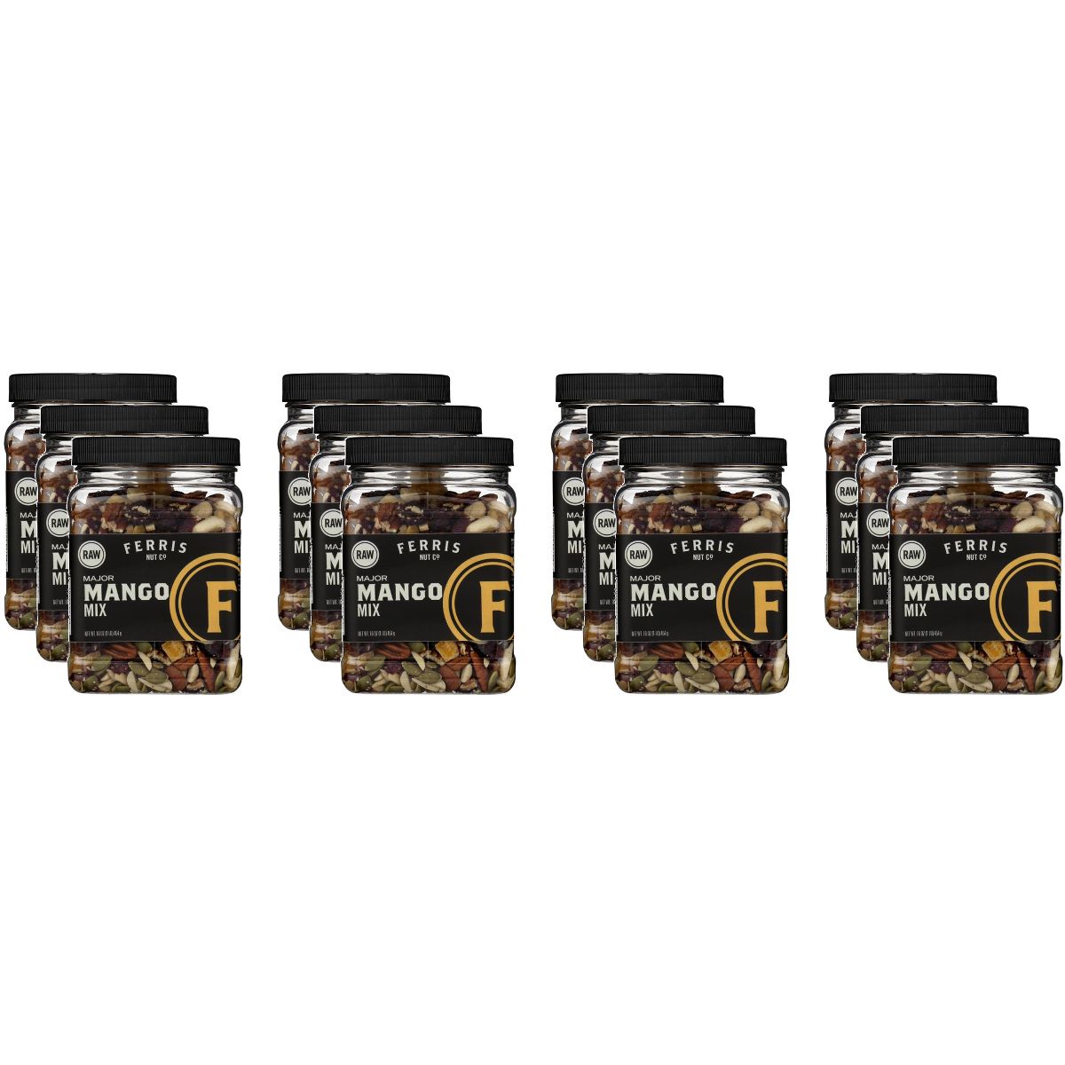 Ferris Nut Co Mix Mango Raw Major - Paquete de 12 - 16 Oz - Imagen 2