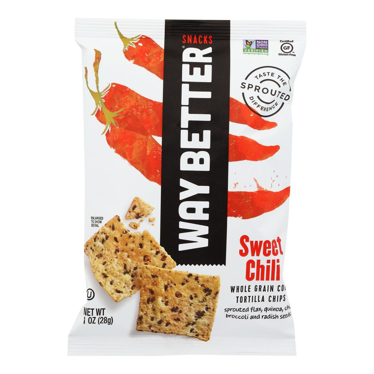 Way Better Snacks Totopos - Sweet Chili - Caja de 12 - 1 oz.