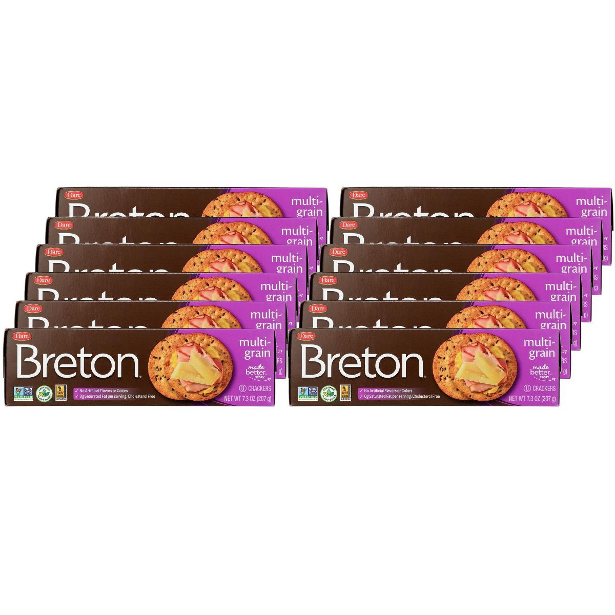 Galletas Breton Multi-Grain de Dare Foods - Caja con 12/7.3 oz - Imagen 2