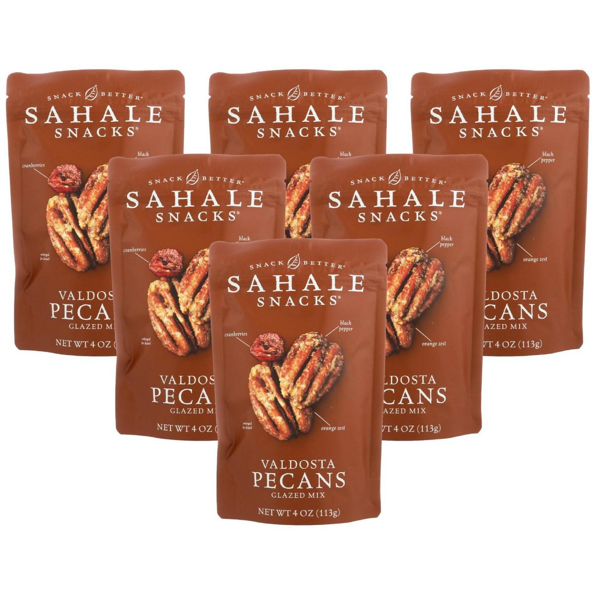 Sahale Snacks Mezcla de Nueces Pecanas Glaseadas Valdosta - Caja de 6/4 oz - Imagen 2