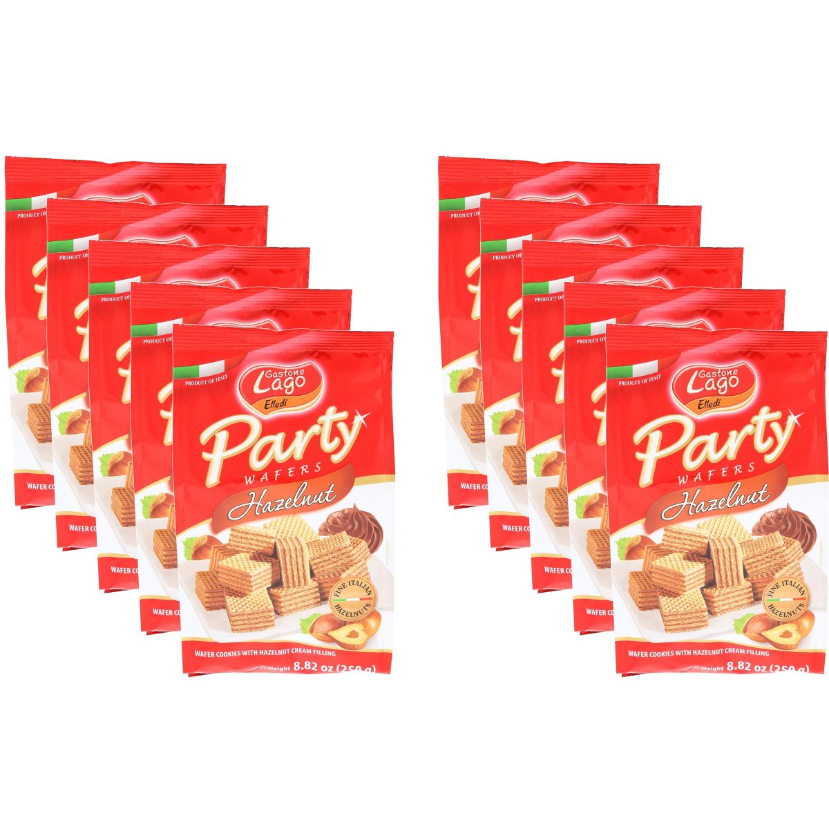 Galleta de Avellana Gastone Lago Bolsa para Fiesta - Paquete de 10 - 8.82 oz