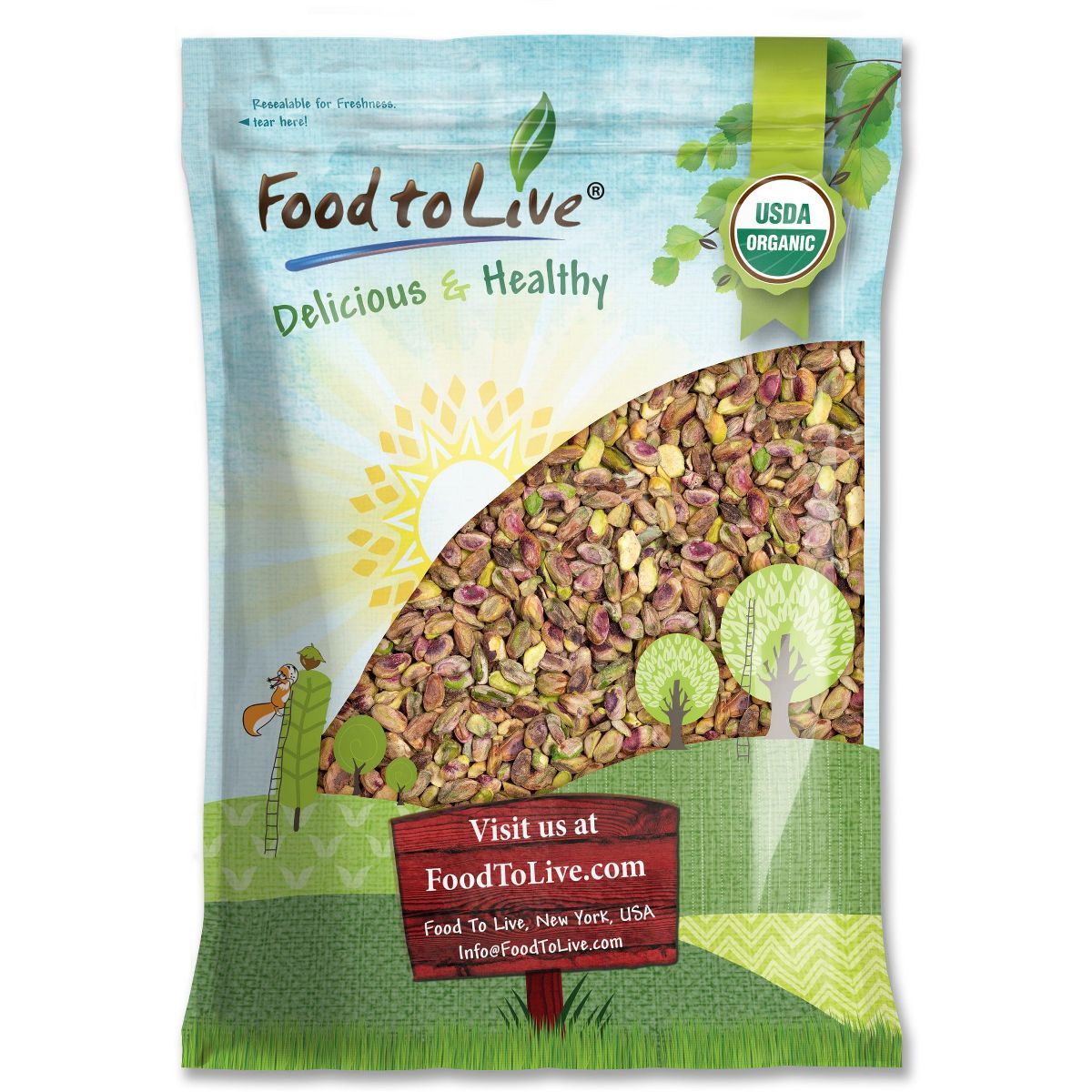 Pistachios Orgánicos Crudos - Sin OGM, Kosher, Sin Cáscara, Granel - Imagen 4