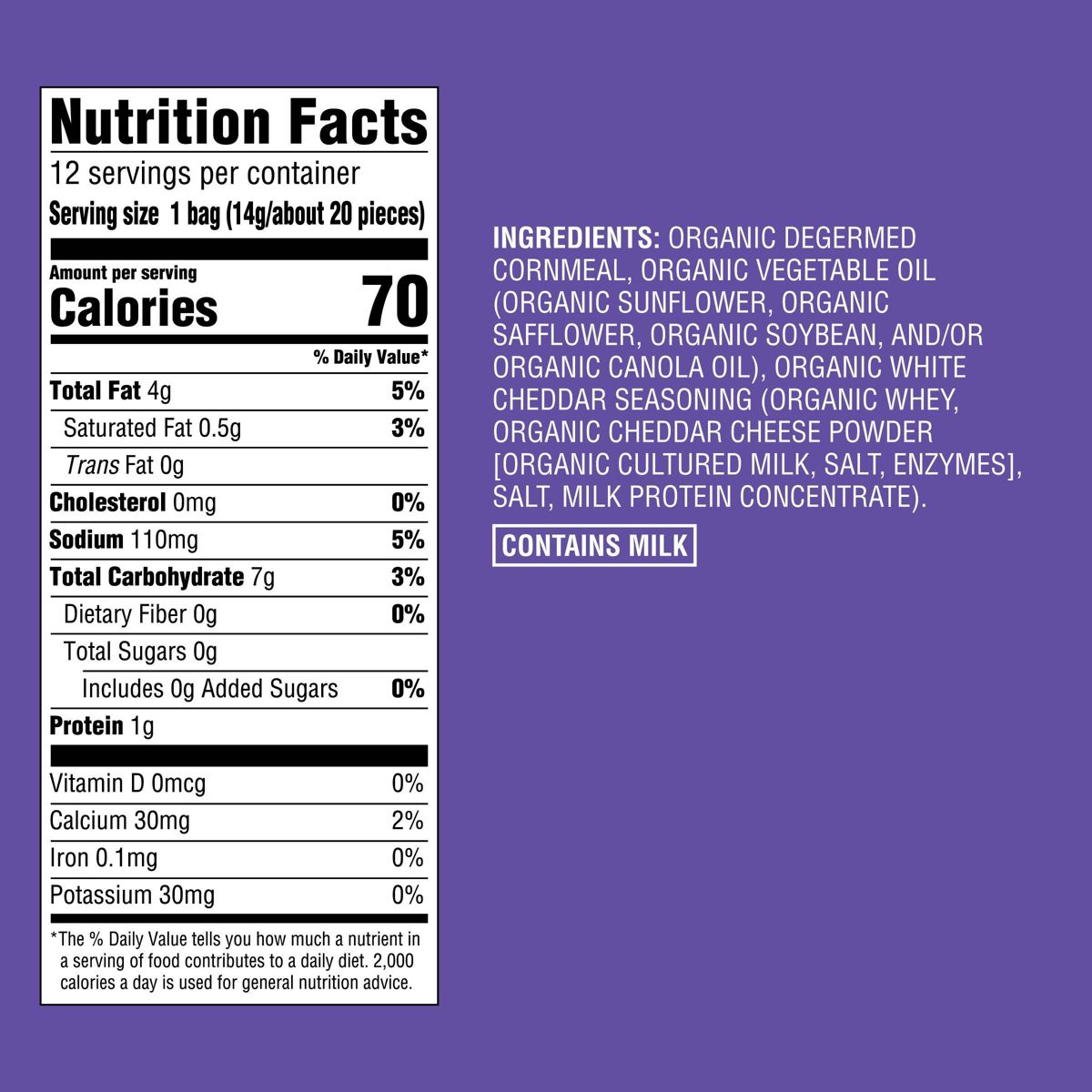 Palomitas de Queso Blanco Cheddar Orgánico Multipack - 12ct - Good & Gather™ - Imagen 5