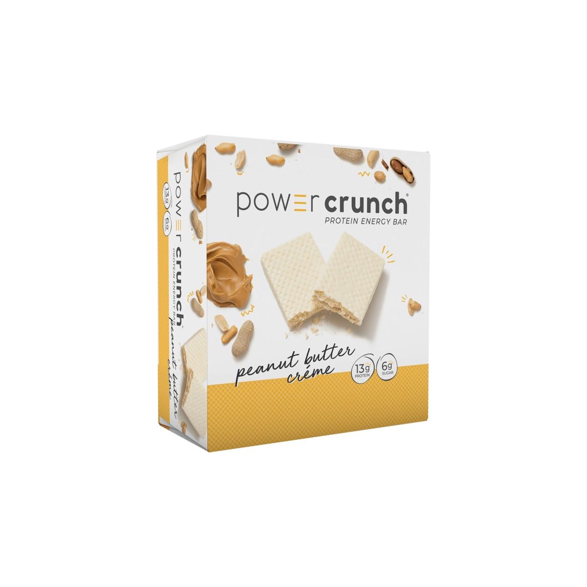 Barra de Proteína y Energía Power Crunch de BioNutritional Research Group - Crema de Cacahuate 12 Barras. - Imagen 2