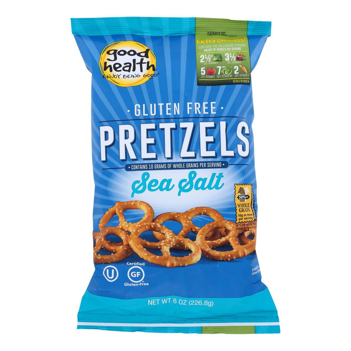 Good Health Pretzels con Sal de Mar - Caja de 12/8 oz - Imagen 3