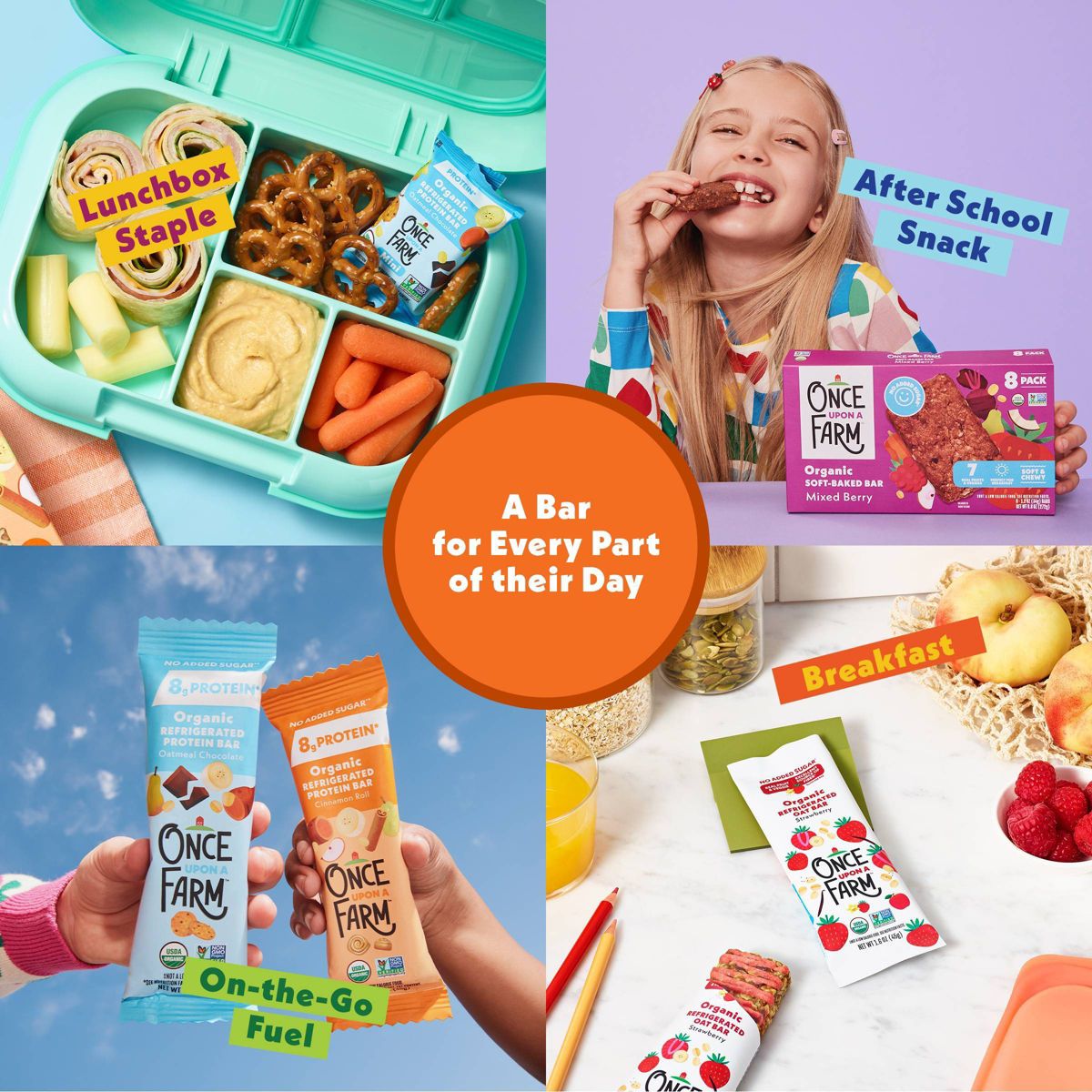 Once Upon A Farm Barras de Proteína Sabor Rollo de Canela Orgánicas - 4.68 oz/6 ct - Imagen 9