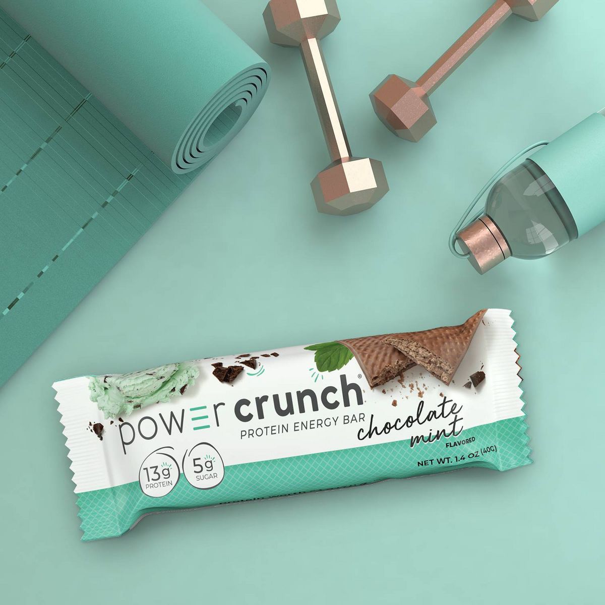 Power Crunch Barritas Energéticas de Proteína de Suero con Galleta Sabor Chocolate y Menta 13g de Proteína - Paquete de 5 - Imagen 6