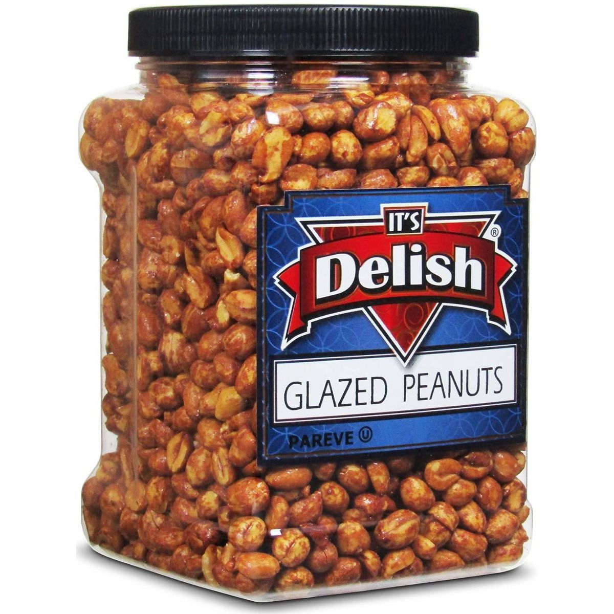 Cacahuates Glaseados de It's Delish, Envase Jumbo Reutilizable de 40 Oz (Frasco) - Imagen 2