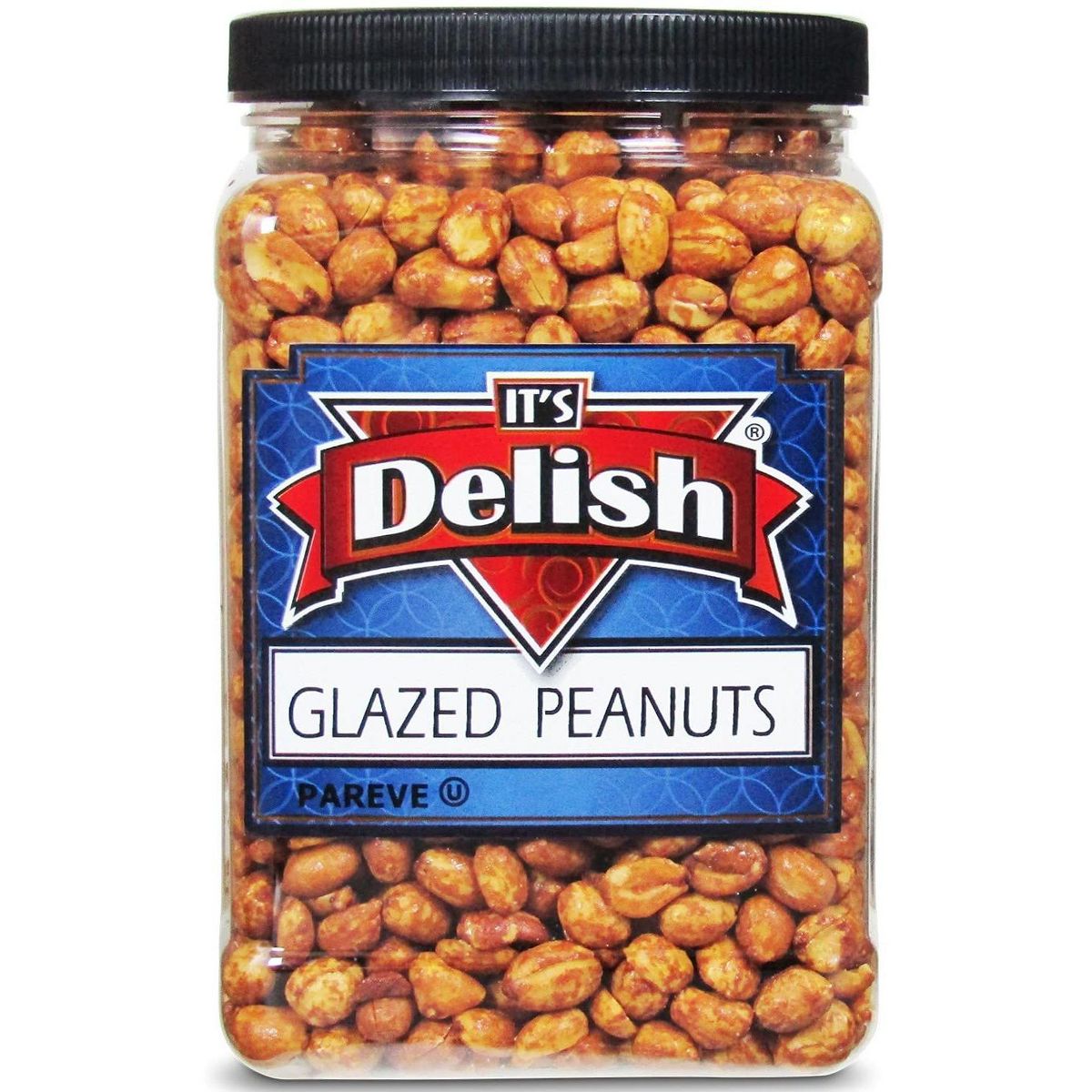 Cacahuates Glaseados de It's Delish, Envase Jumbo Reutilizable de 40 Oz (Frasco) - Imagen 3