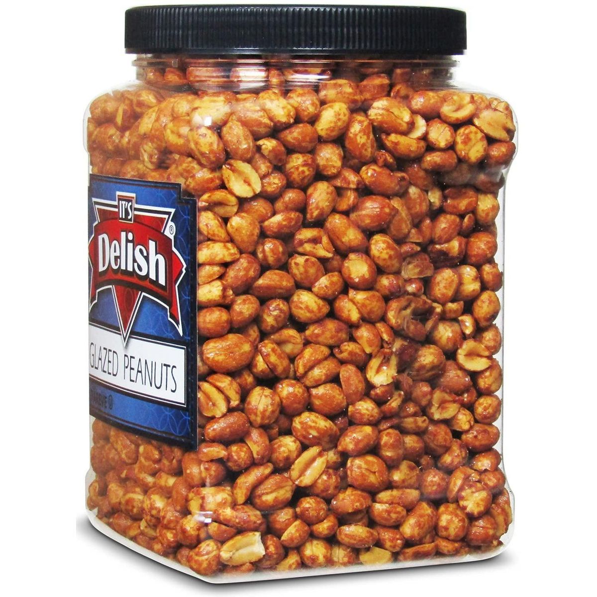 Cacahuates Glaseados de It's Delish, Envase Jumbo Reutilizable de 40 Oz (Frasco) - Imagen 4