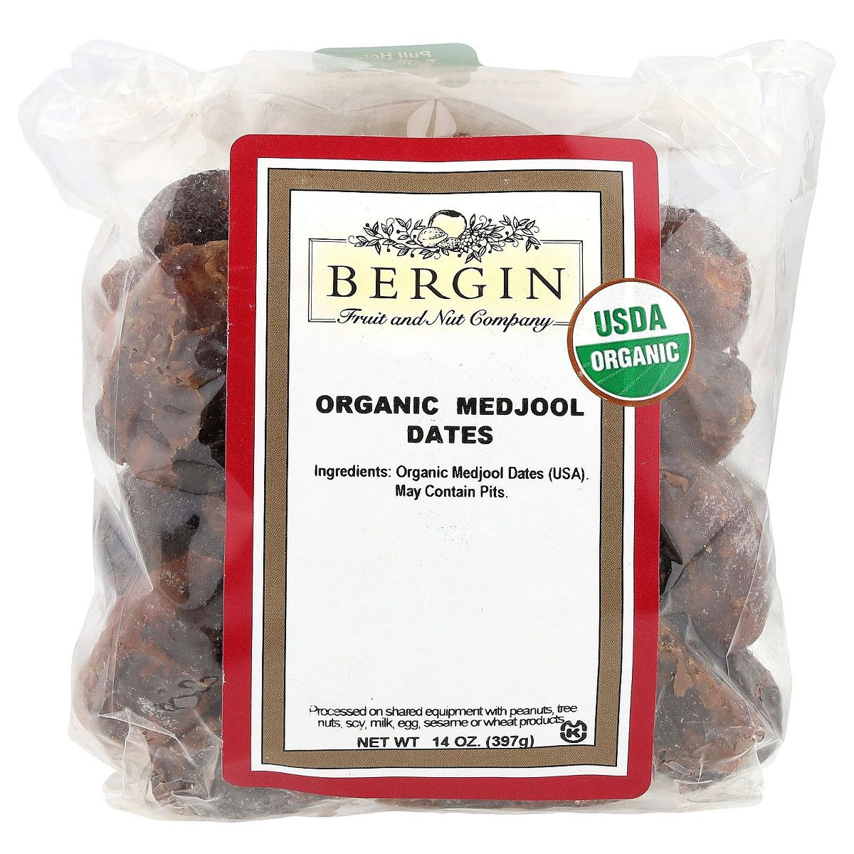 Dátiles Medjool Orgánicos Bergin Fruit and Nut Company, 14 oz (397 g)