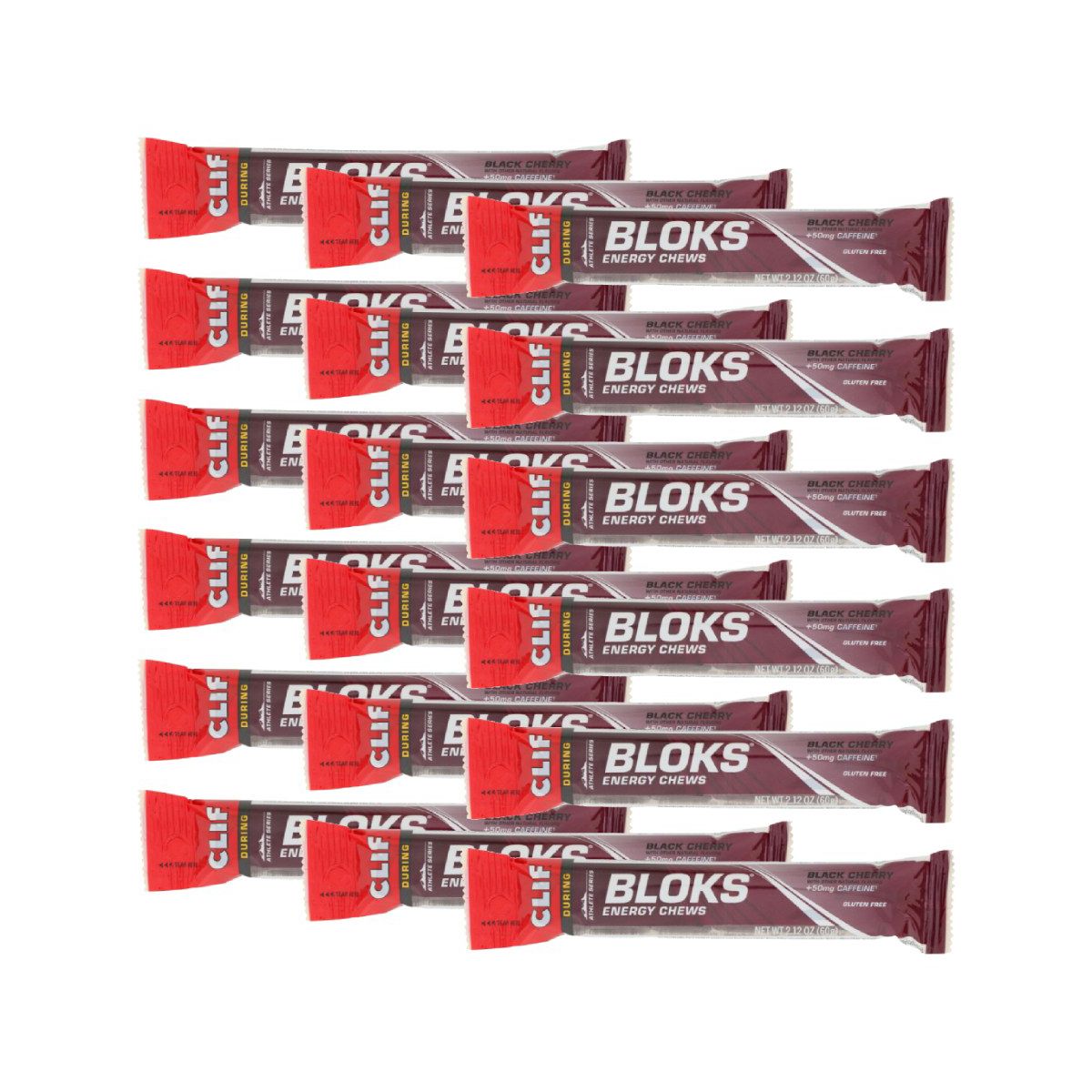 Clif Bar Black Cherry Energy Chews - 18 barras, 2.12 oz - Imagen 2