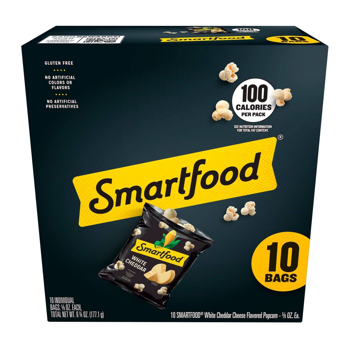 Smartfood Palomitas Sabor Queso Cheddar Blanco Multipack - 6.25 oz/10 ct - Imagen 2