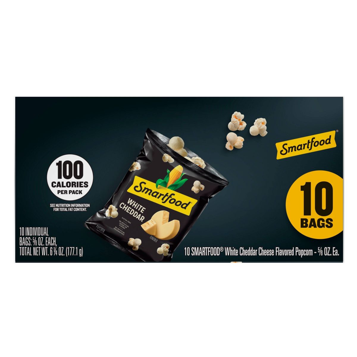 Smartfood Palomitas Sabor Queso Cheddar Blanco Multipack - 6.25 oz/10 ct - Imagen 7