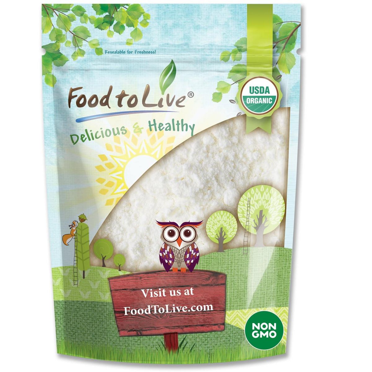 Leche de Coco en Polvo Orgánica - por Food To Live - Imagen 2