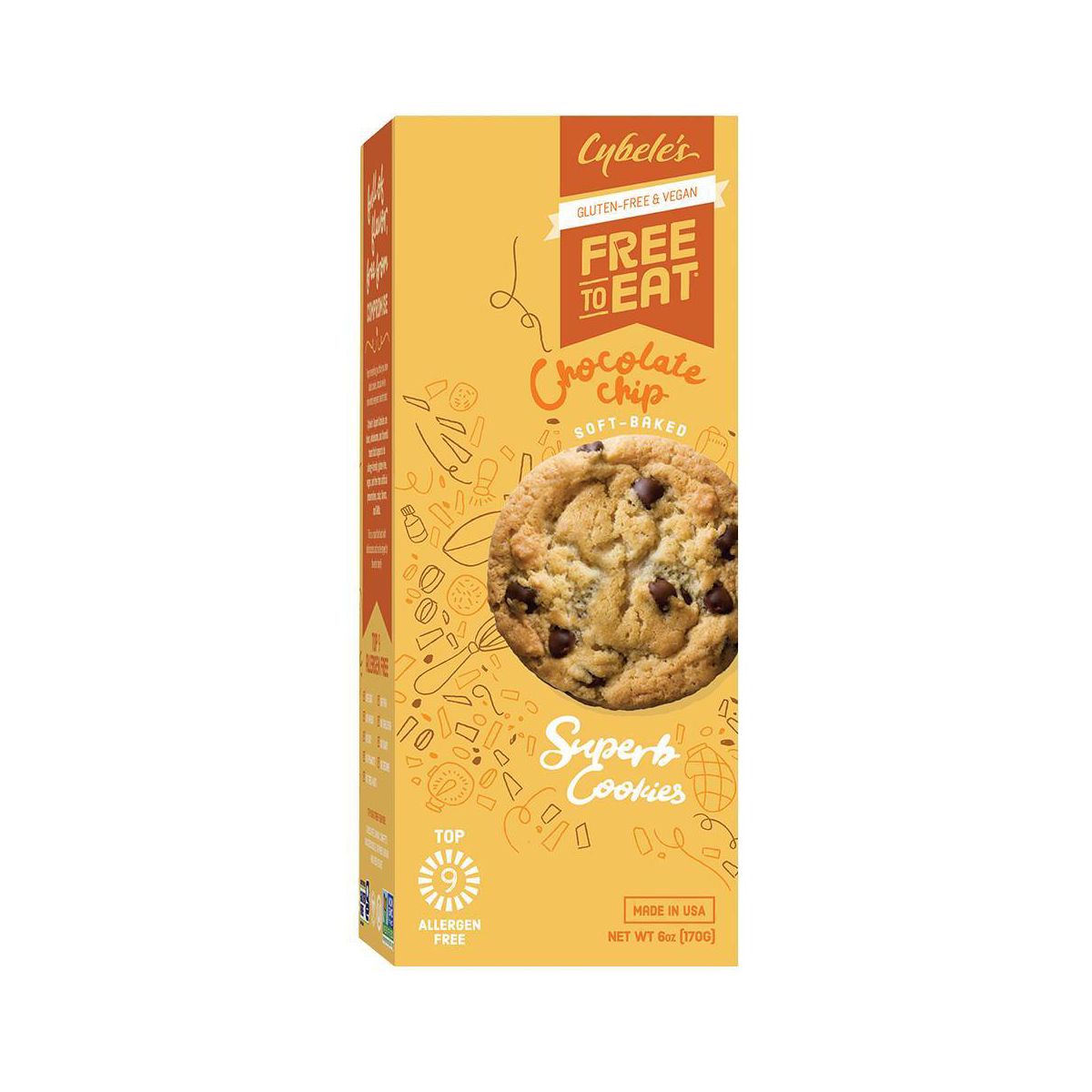 Galletas Suaves de Chispas de Chocolate Sin Gluten Cybele's Free to Eat - 6 oz