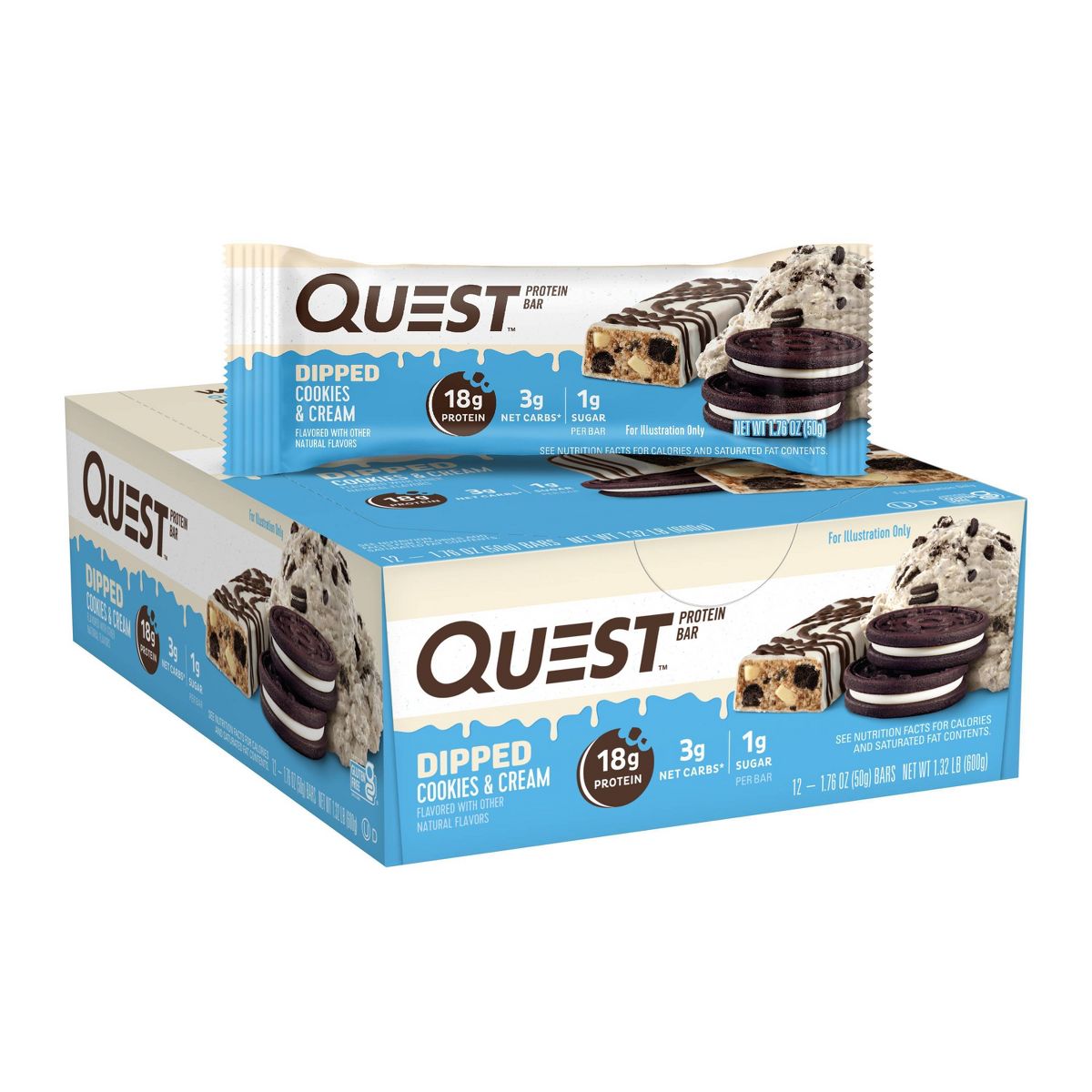 Quest Nutrition Barritas de Proteína - Bañadas Sabor Galletas y Crema - Imagen 2