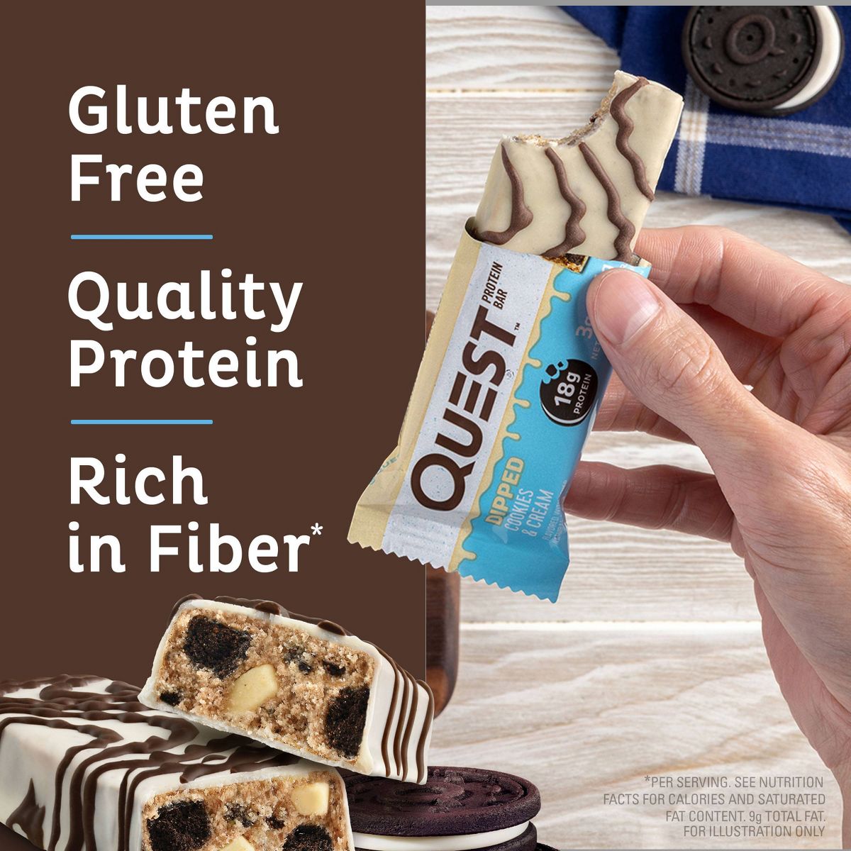 Quest Nutrition Barritas de Proteína - Bañadas Sabor Galletas y Crema - Imagen 5