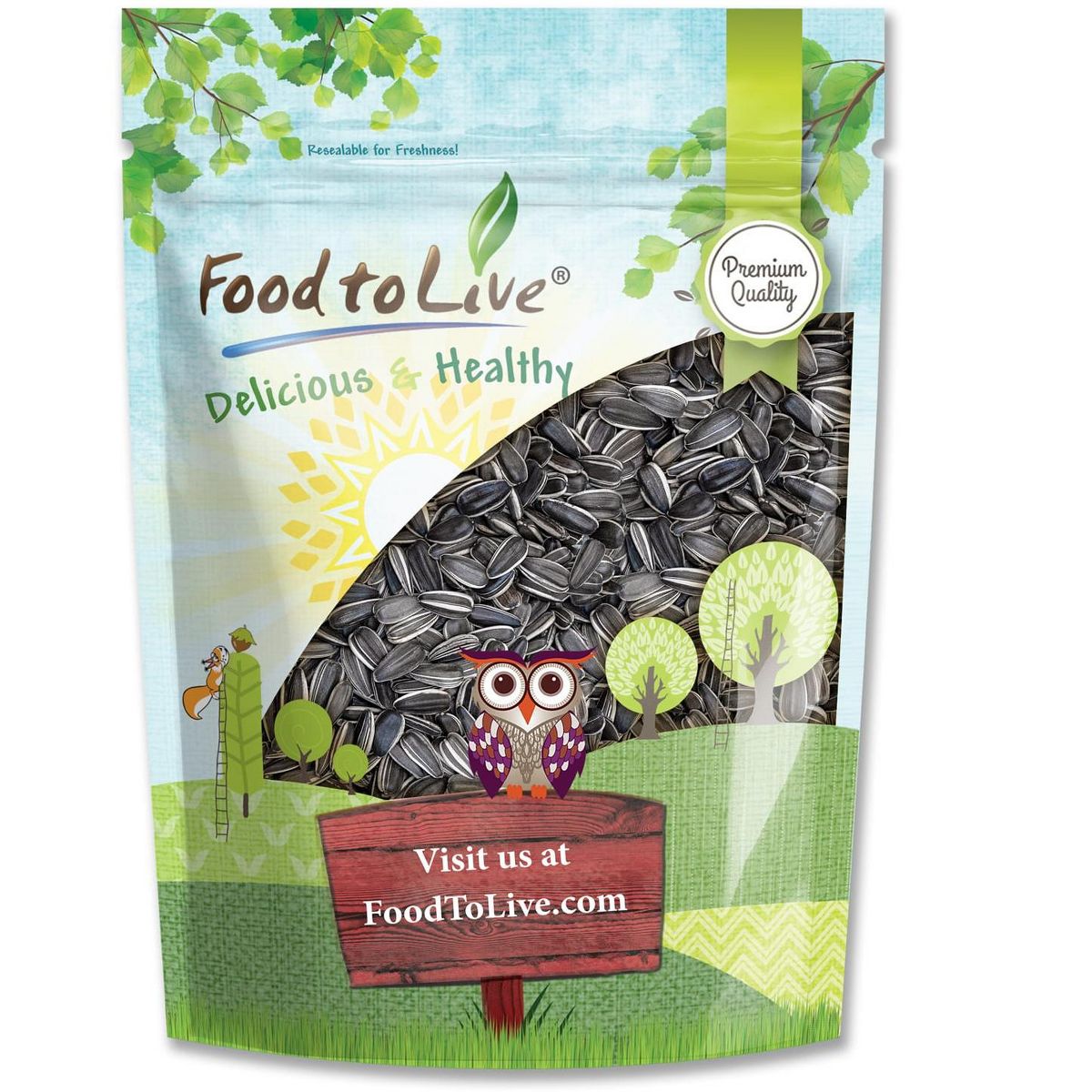 Semillas de Girasol Crudas con Cáscara - por Food To Live - Imagen 3