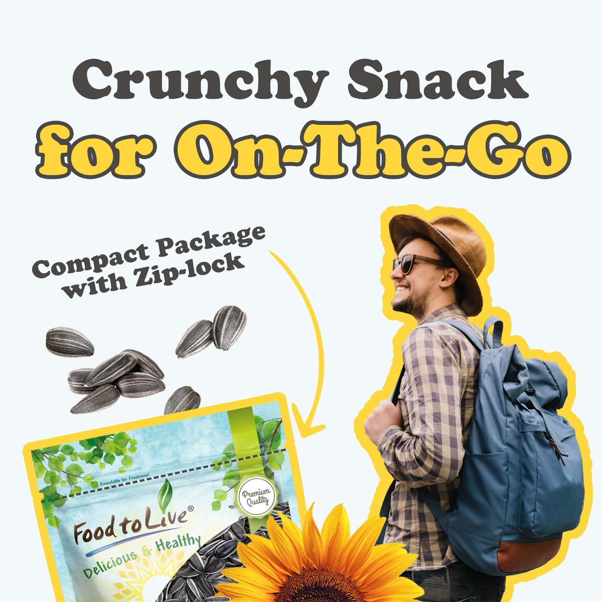 Semillas de Girasol Crudas con Cáscara - por Food To Live - Imagen 6