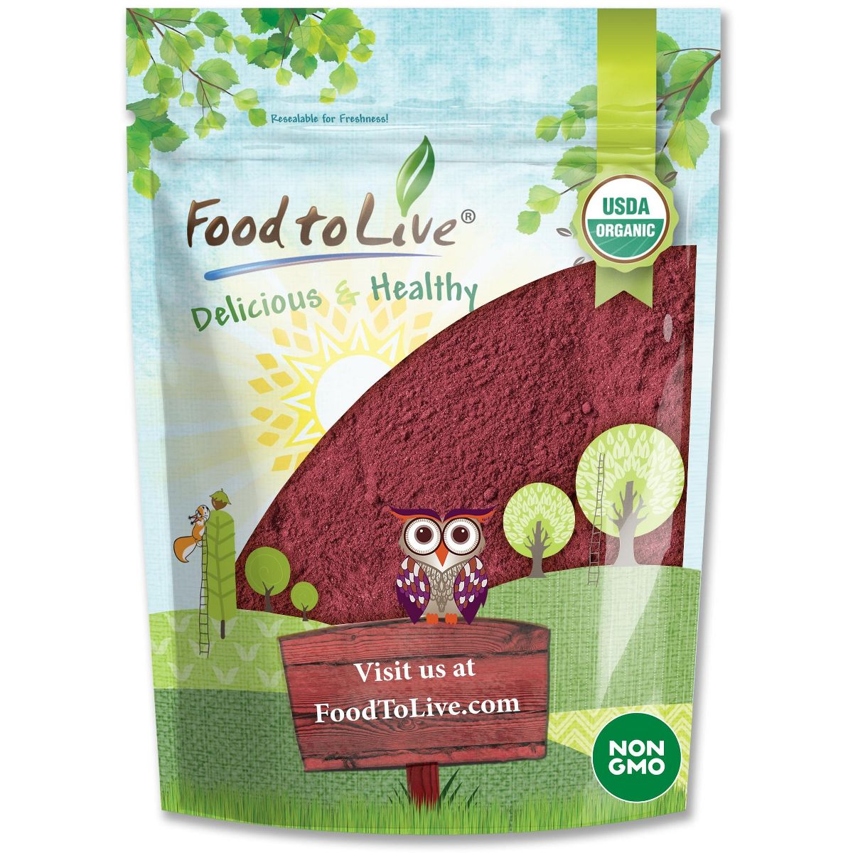 Polvo de Raíz de Betabel Orgánico - por Food To Live - Imagen 2