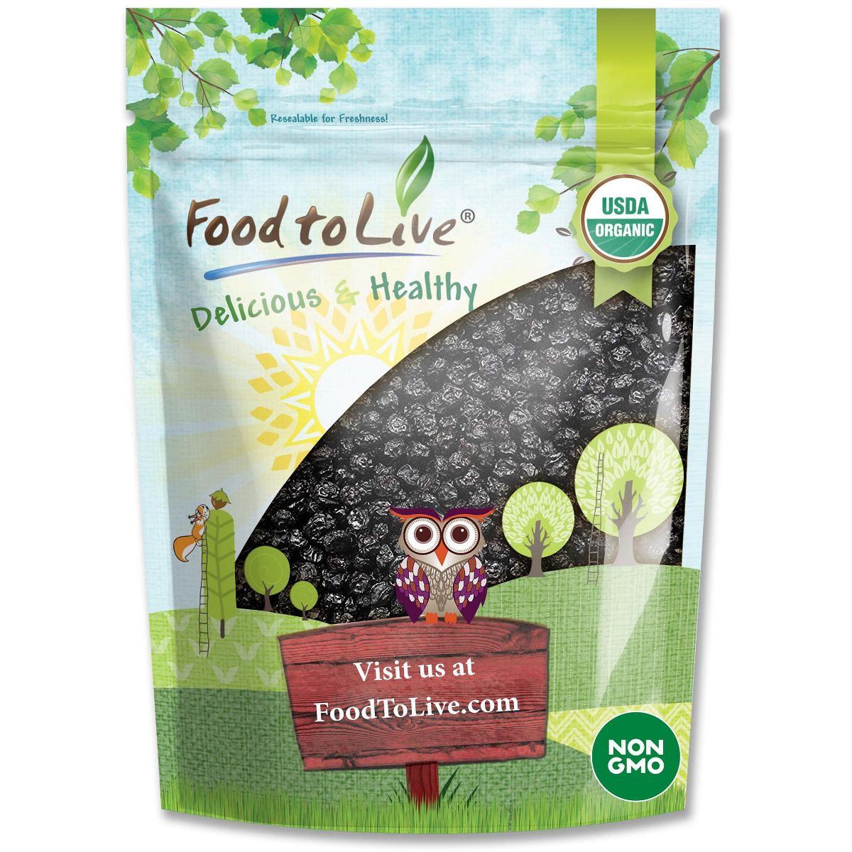 Arándanos Azules Deshidratados Orgánicos - por Food To Live