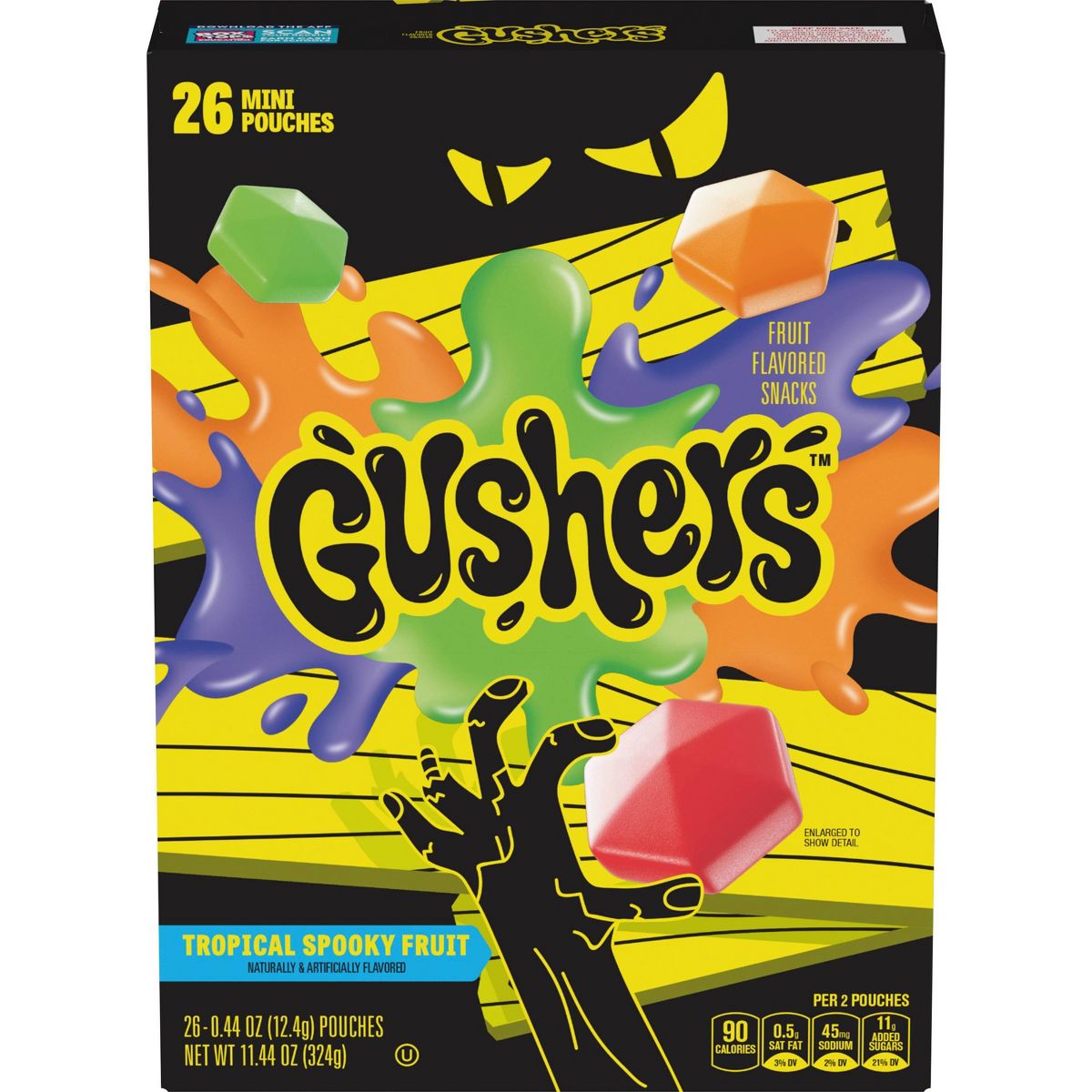 Fruit Gushers Mini Bocadillos de Fruta Espeluznantes para Halloween - 11.44 oz/26 ct - Imagen 4