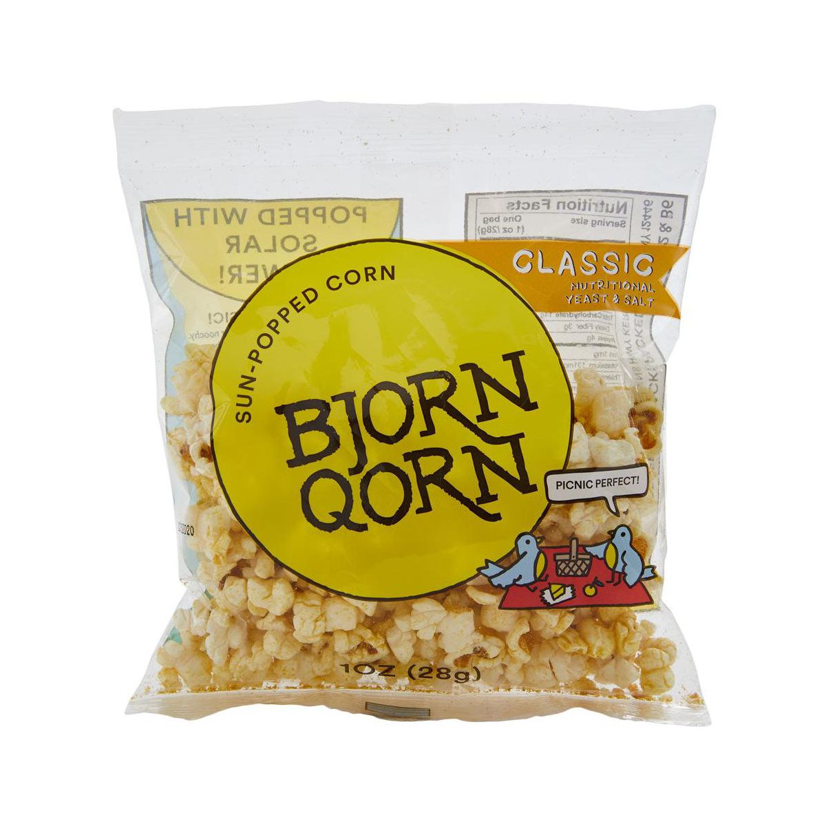 BjornQorn Clásico Paquete de 15 (1 oz) Palomitas de Maíz - Imagen 6