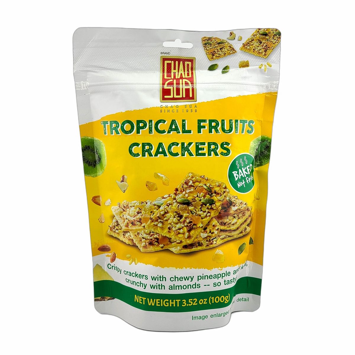Galletas Saladas de Frutas Tropicales Chao Sua Horneadas 3.52 Oz. (Paquete de 2) - Imagen 3