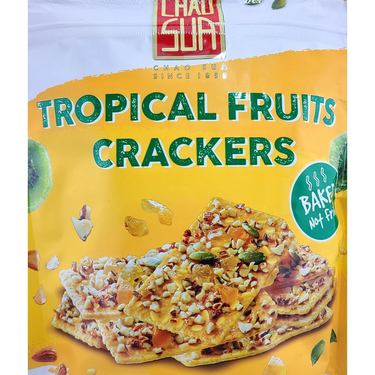 Galletas Saladas de Frutas Tropicales Chao Sua Horneadas 3.52 Oz. (Paquete de 2) - Imagen 5
