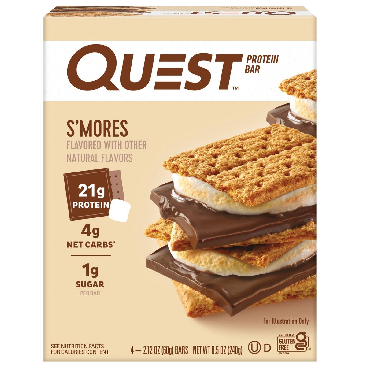 Barra de Proteína Quest Nutrition 21g - S'mores - Imagen 2