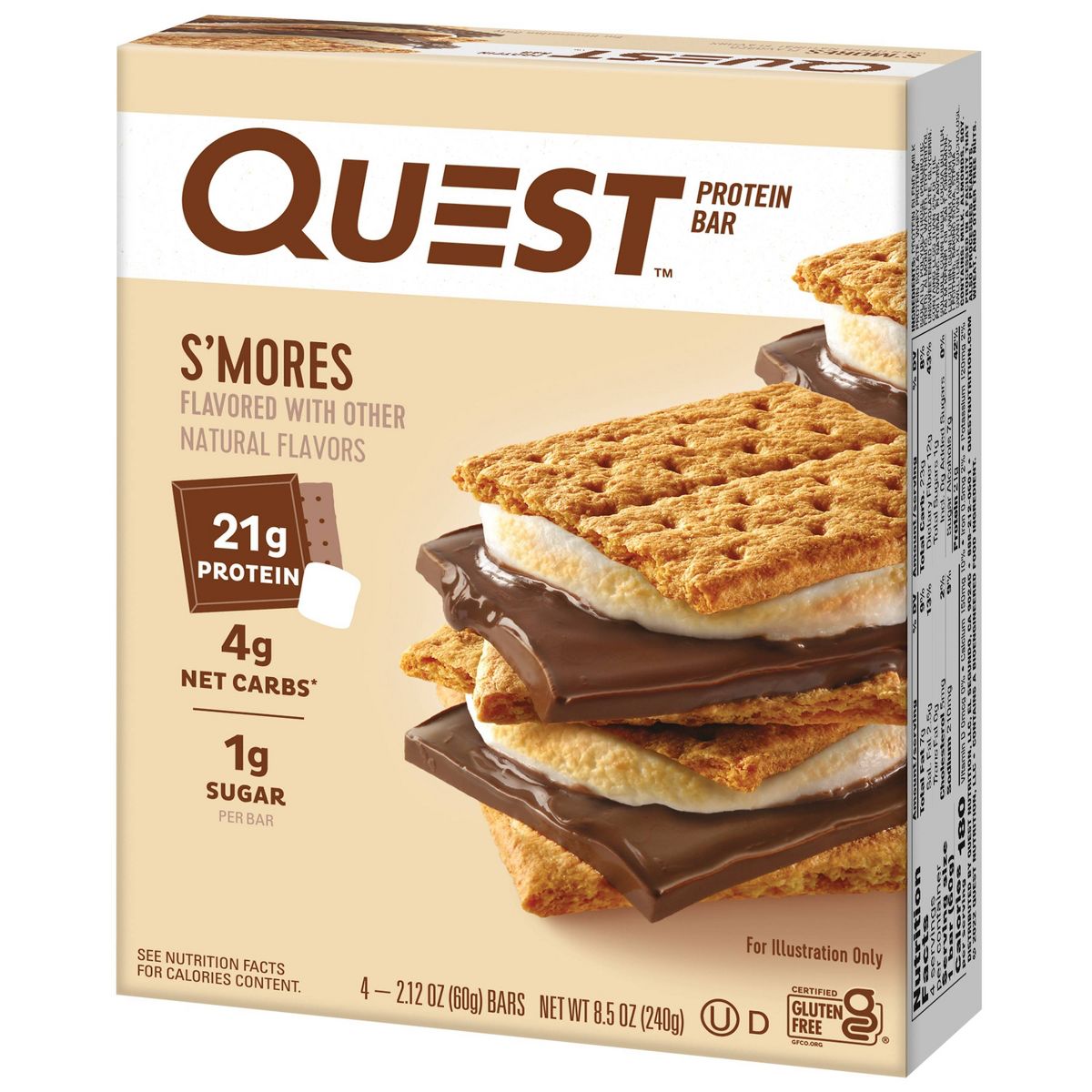 Barra de Proteína Quest Nutrition 21g - S'mores - Imagen 3