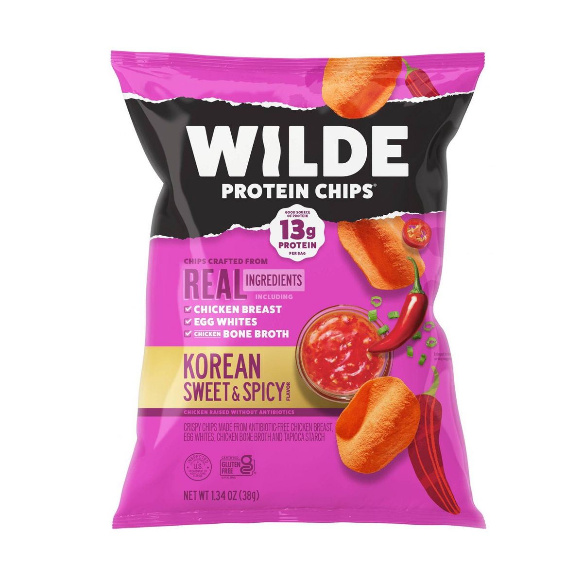 WILDE Papas con 13g de Proteína - Sabor Dulce y Picante Coreano - Paquete con 4 - Imagen 4