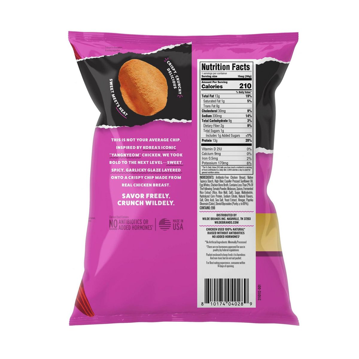 WILDE Papas con 13g de Proteína - Sabor Dulce y Picante Coreano - Paquete con 4 - Imagen 5