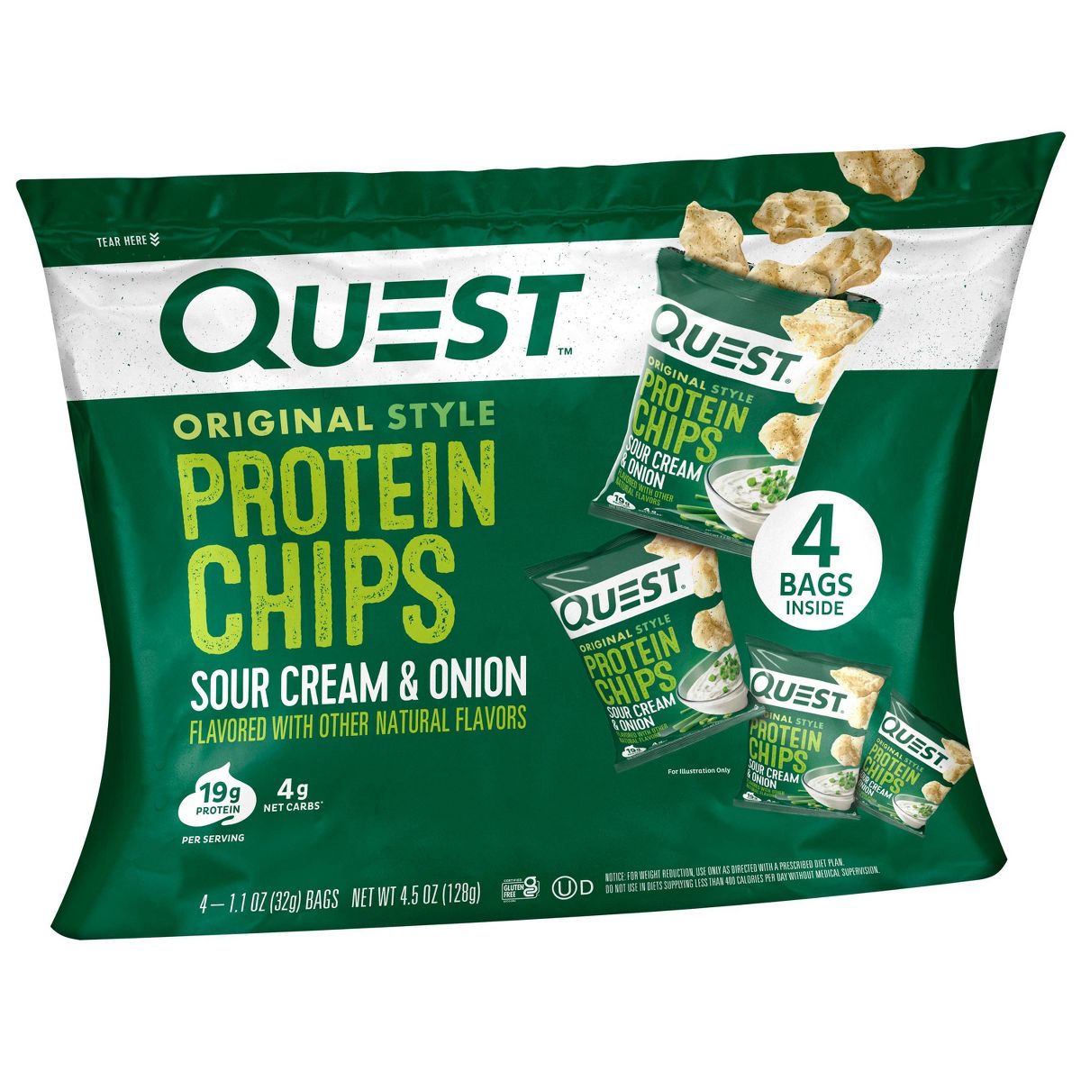 Quest Nutrition Protein Chips - Sabor Crema Agria y Cebolla - Imagen 2