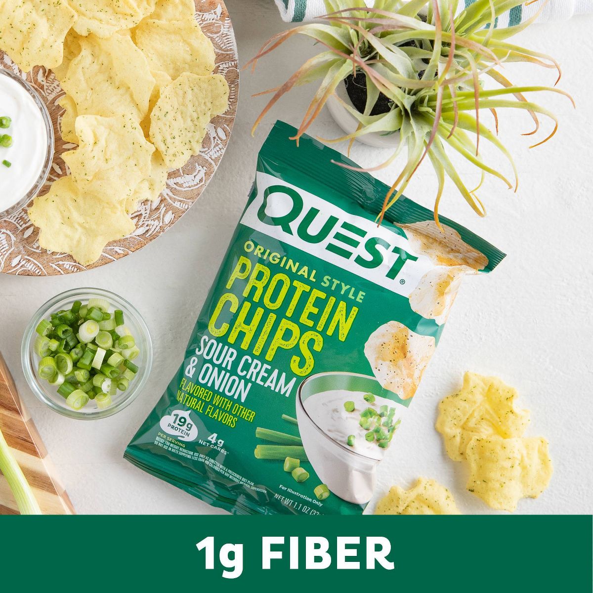 Quest Nutrition Protein Chips - Sabor Crema Agria y Cebolla - Imagen 5