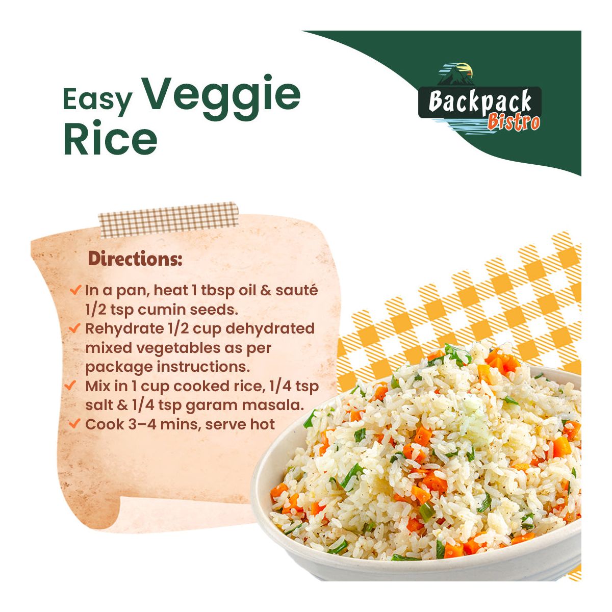 BackPack Bistro Vegetales Mixtos Deshidratados - Imagen 4