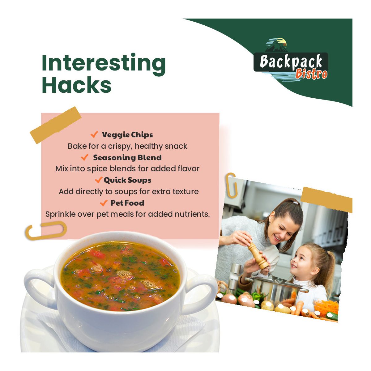 BackPack Bistro Vegetales Mixtos Deshidratados - Imagen 6