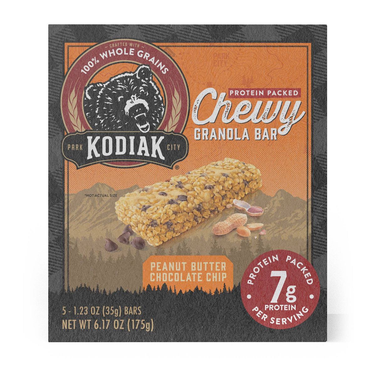 Kodiak Peanut Butter Chocolate Chip Granola Bars - 6.17 oz / 5 ct - Imagen 2