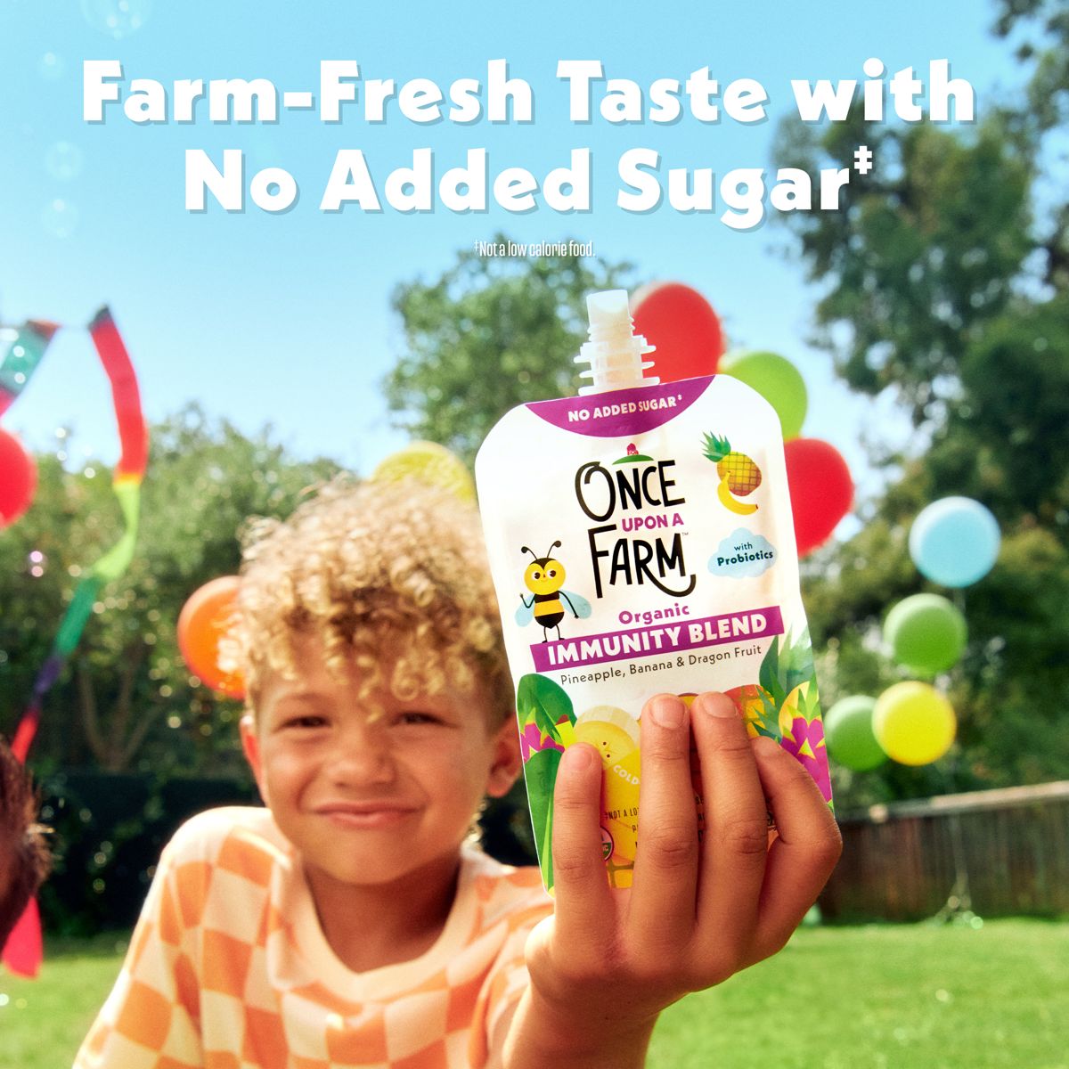 Once Upon a Farm Orgánico Piña, Plátano y Pitahaya Mezcla Inmunidad para Niños - 3.2 oz - Imagen 7