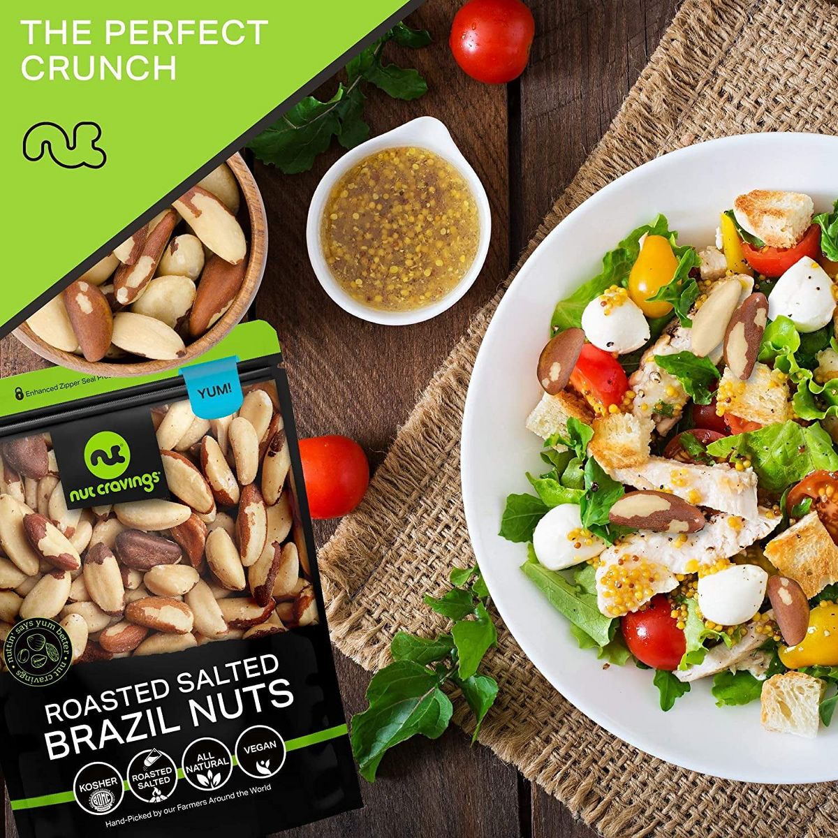 Nuez de Brasil Tostada y Salada, Entera por Nut Cravings - Imagen 9