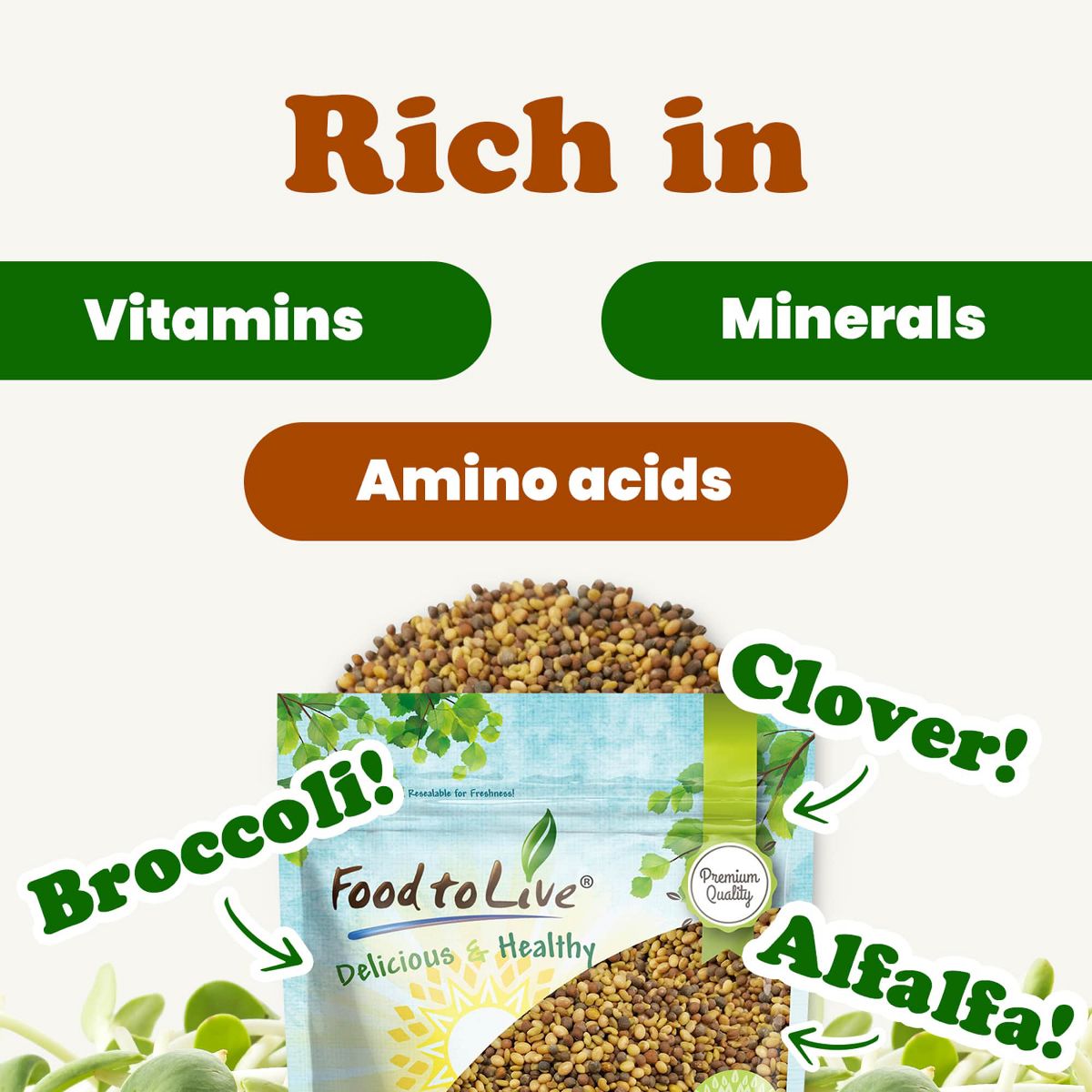 Mezcla Antioxidante de Semillas Germinadas - por Food To Live - Imagen 7