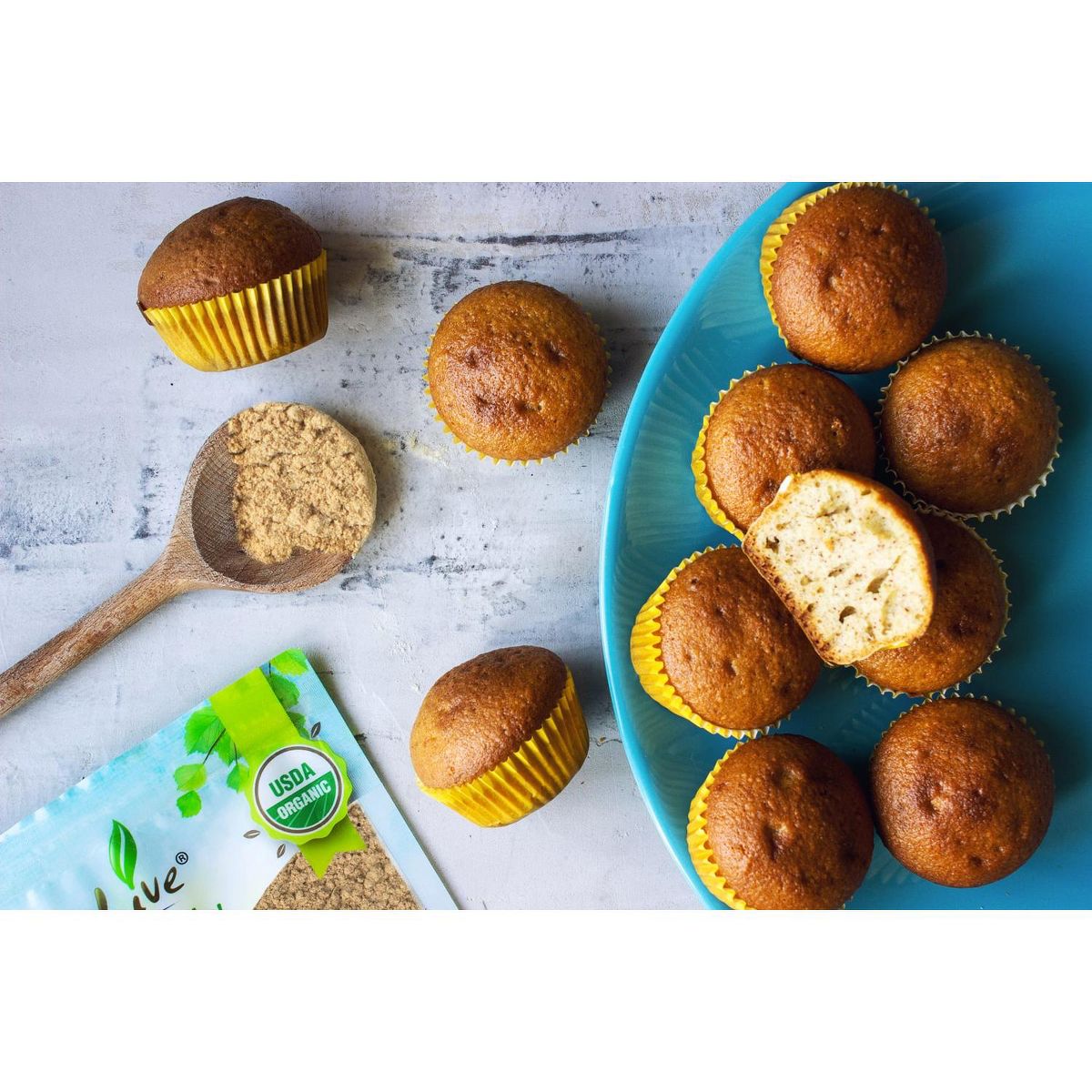 Polvo de Plátano Maduro Orgánico - Harina de Fruta Entera Cruda, No Transgénica, Sin Endulzar, Sin Sulfitos, Vegana, Kosher, a Granel - Imagen 7